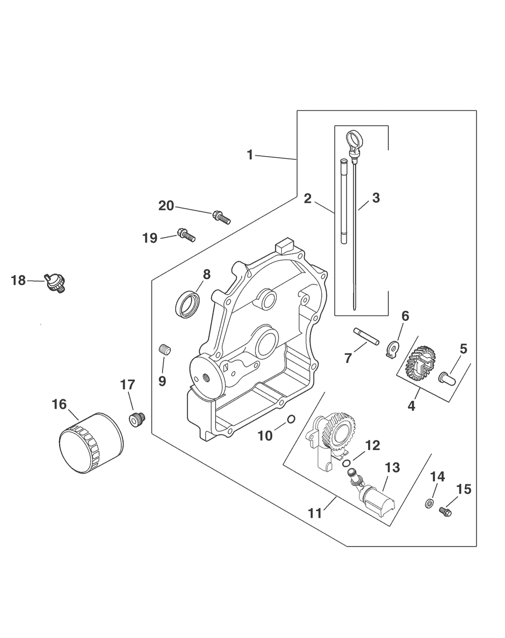 Kohler - Oil Pan Lubrication Diagram and Parts List for 467 4X4-1B017G-Before-37ACD710 Cub Cadet Lawn Tractor Accessories